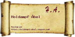 Holdampf Ábel névjegykártya